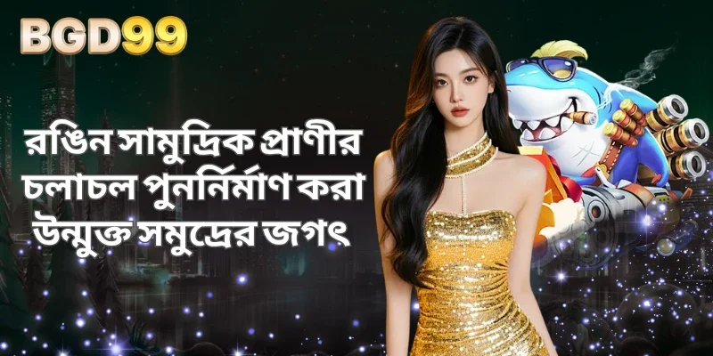রঙিন সামুদ্রিক প্রাণীর চলাচল পুনর্নির্মাণ করা উন্মুক্ত সমুদ্রের জগৎ 